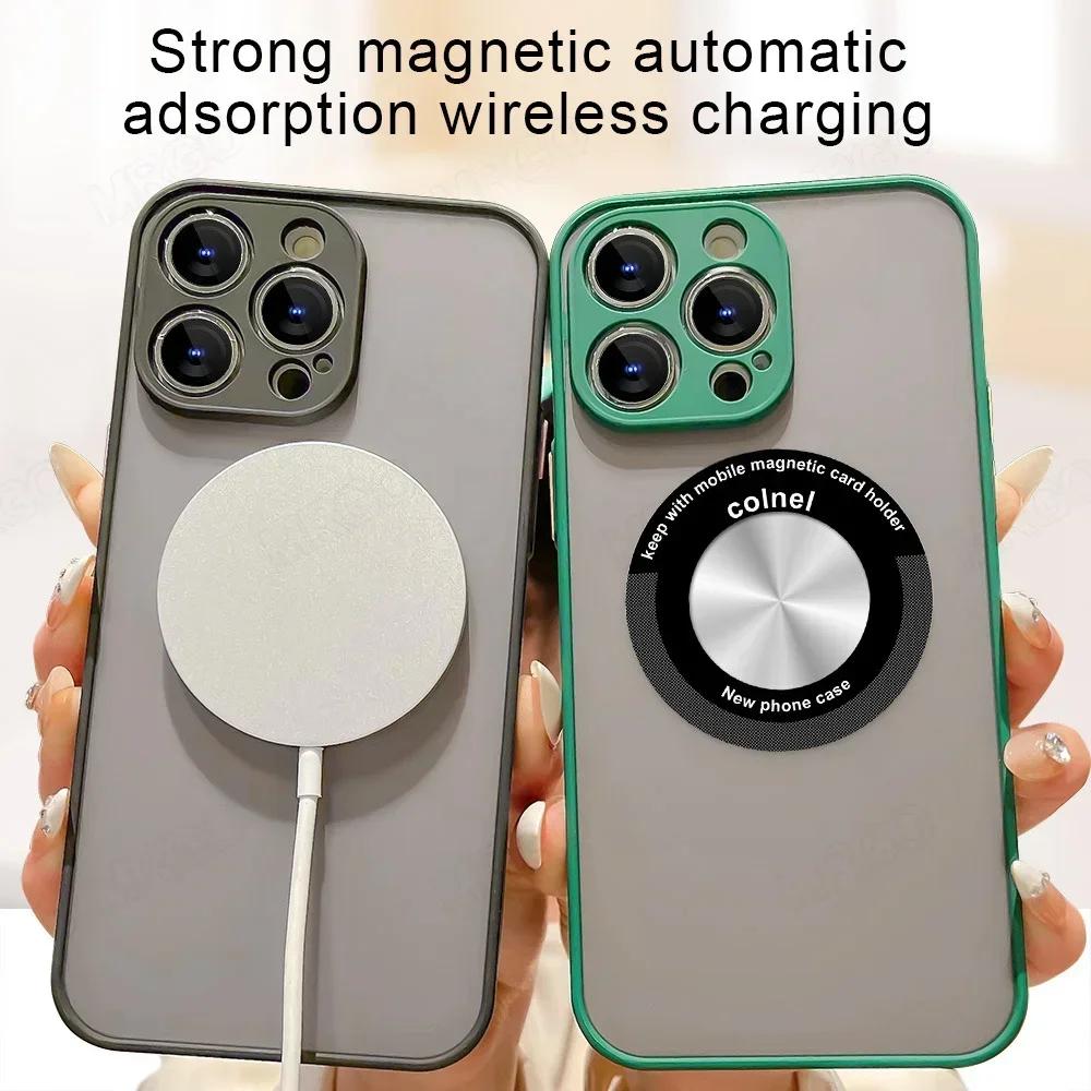 Etui magnetyczne Magsafe Funda na iPhone'a 12 11 Etui na iPhone'a 15 13 14 Pro Max 12 13 Mini 14 Plus Etui Fonda Shell