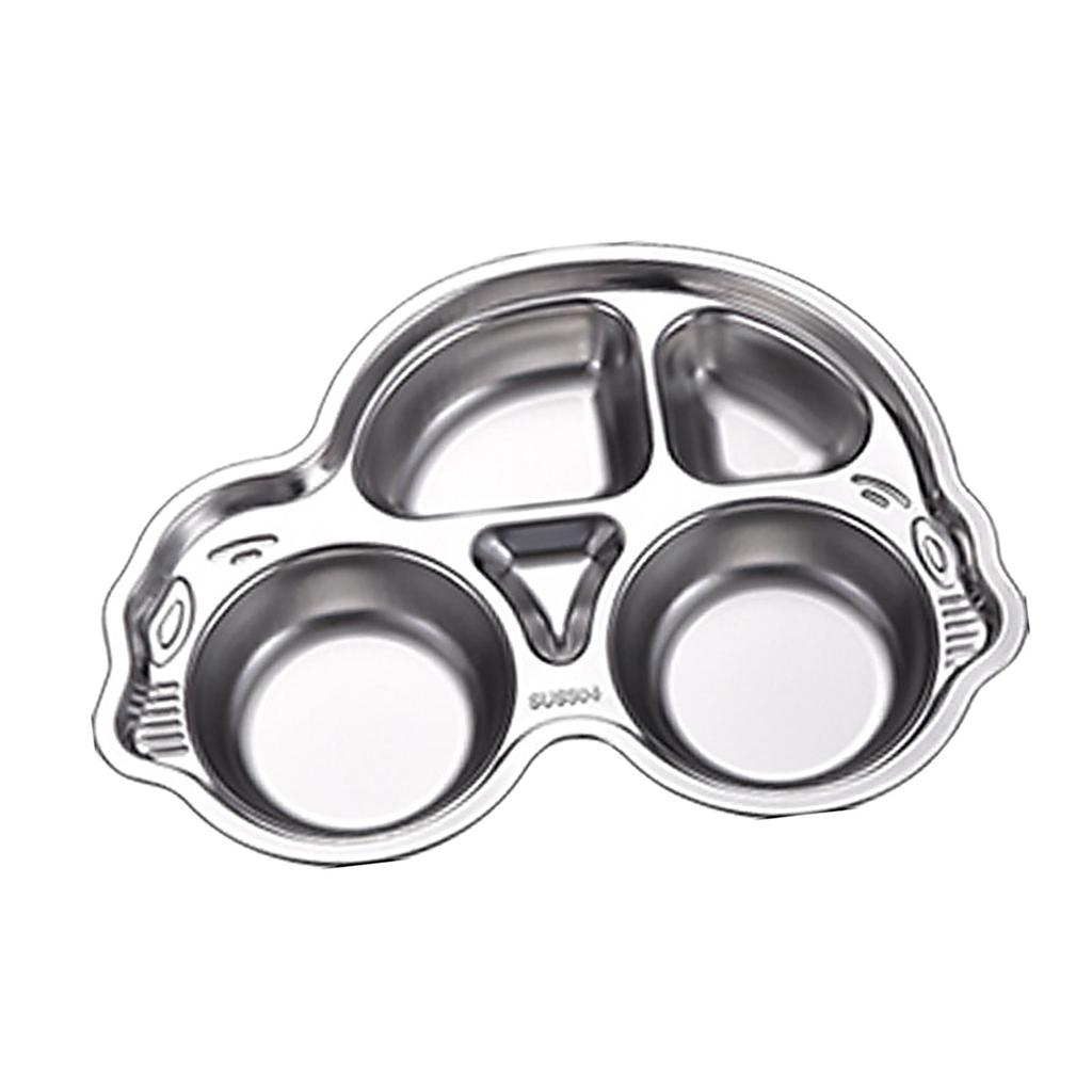 Divided Meal Tray Unbreakable Compartment Dinner Plate Compact Serving Platter for Boy Girls Outdoor Babies Camping Kids