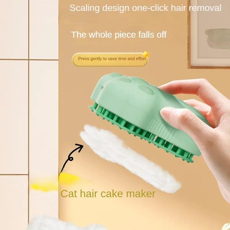 Cepillo de Vapor para Mascotas Peine de Masaje para Gatos y Perros Cepillo Eléctrico de Silicona Incorporado para Eliminar el Pelo de Mascotas Aseo Suministros para Mascotas