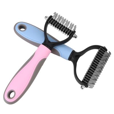 Deshedding Cat Brush Dogs Fur Trimming Pet Grooming Tool For Matted Long Hair Curly Pet Pet Hair Remover Brush