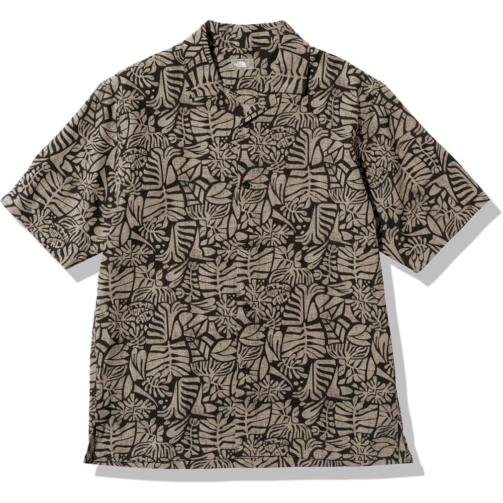 

The North Face Short Sleeve Aloha Vented UV TNF Botanical Size S Men s Shirt, Lightweight, Water-Repellent, Anti-Static, Protection, Gray,