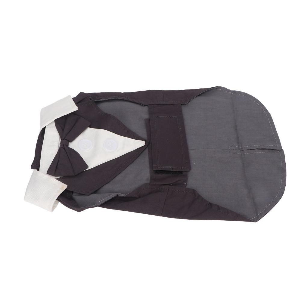 Detachable Bow Tie Dog Tuxedo Outfit Smooth Suit Fabric Cat Formal Costume Dog Formal Occasion