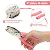 1/2Pcs Handheld Hole Paper Punch Heart/Star/Circle Hole 1/4 Inch Metal Single Hole with Soft-Handled for Tags Clothing Ticket