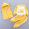 Winter Baby Kids Clothing Sets Cartoon Toddler Boys Girls Warm Hooded Coats Pants Suit Kids Thick Tracksuit Clothes Set