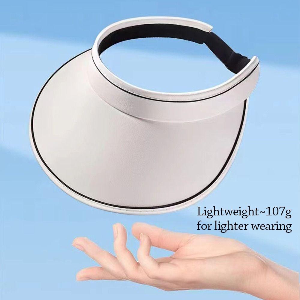 Fashion Sun Protection Summer Sun Hats Foldable Portable Visors Cap Empty Top Wide Brim Beach Hat Men Women