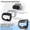 Silikonowa osłona twarzy VR odporna na pot do 3 zestawów słuchawkowych do okularów VR l Poduszka odporna na pot VR