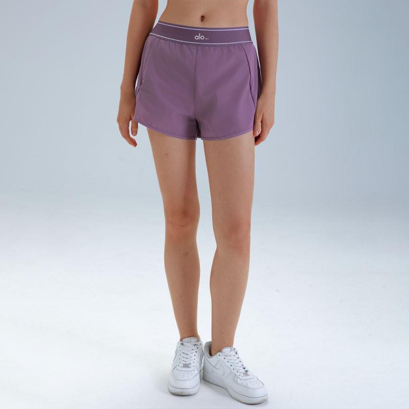 Alosco Women's High-Waisted Breathable 2-in-1 Yoga and Running Shorts - Anti-Exposure Summer Activewear