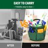 17L Folding Basket with Handle Collapsible Garden Tool Tote Storage Bag Portable Picnic Baskets Outdoor Beach Baskets JT581