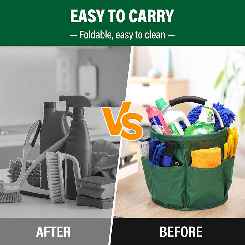 17L Folding Basket with Handle Collapsible Garden Tool Tote Storage Bag Portable Picnic Baskets Outdoor Beach Baskets JT581