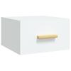 Wand-Nachttisch Mit Schublade, Weiß 35x35x20 Cm