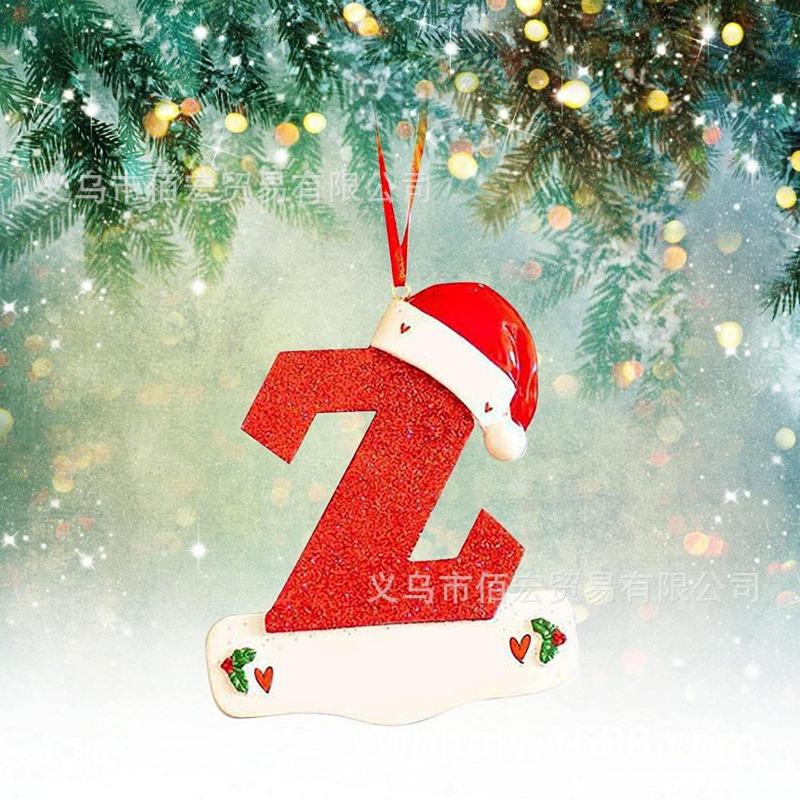 1pc Christmas Tree Decoration for Home 2025 Letter Pendant Pendant Xmas 2026 New Year Decor Ornament Noel supplies accessories