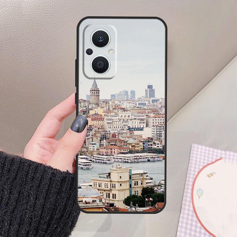 Turkey Istanbul Scenery Building Funda For OPPO Reno 10 11 12 13 14 Pro 8 7 Lite 11F 12F 13F 14F OPPO Find X8 X5 X6 X9 Pro Case