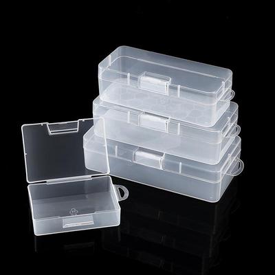 Clear Rectangular Plastic Storage Box for Pens, Jewelry, and Accessories
