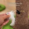 Coconut Palm Leaf Cat Tree with Scratching Post & Mouse Teaser