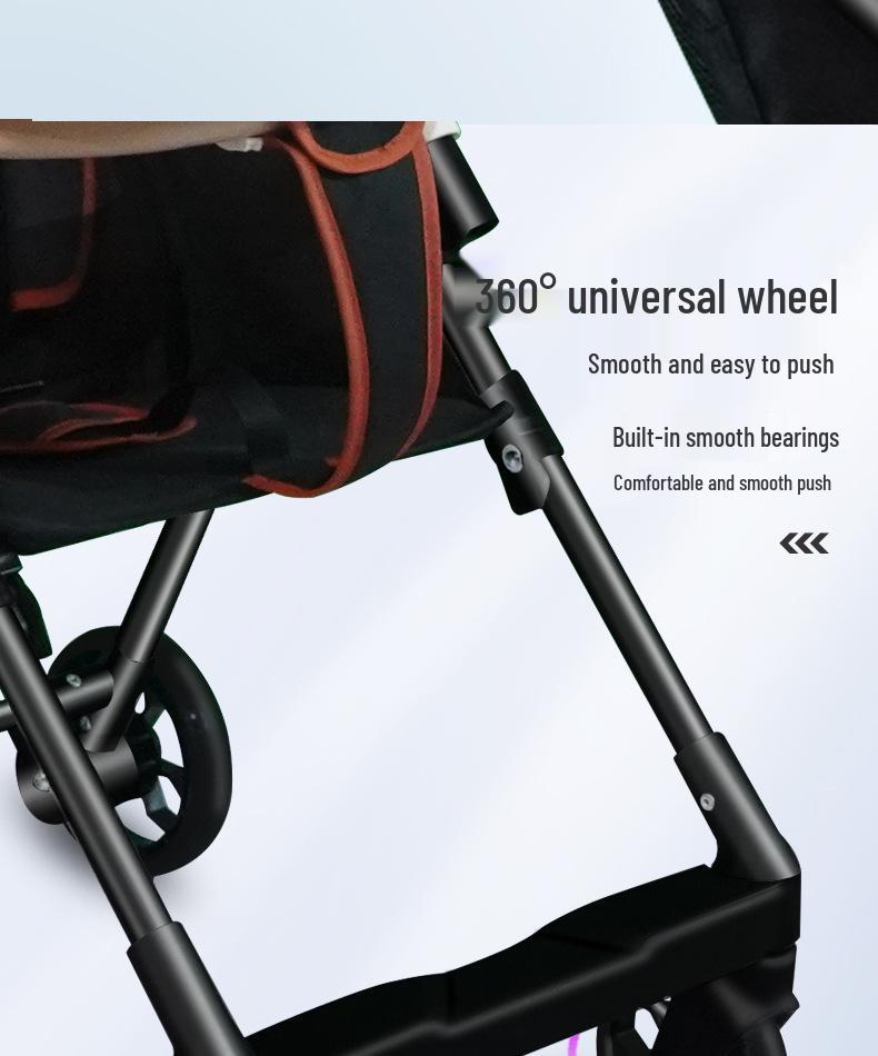 Compact Foldable Baby Stroller: Lightweight and Travel-Friendly, Carry-On Compatible