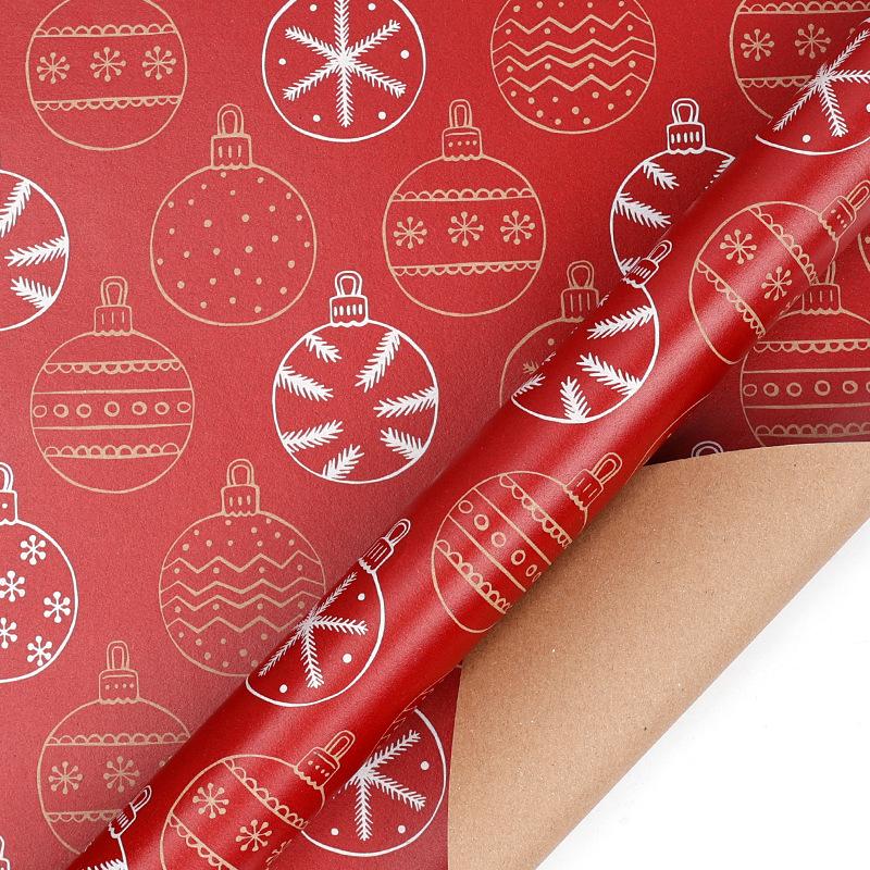 50x70cm Xmas Gift Paper Recyclable Kraft Wrapping Paper Christmas Wrapping Paper Sturdy For Wedding Winter Holiday Christmas