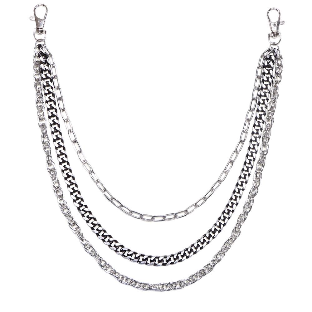Stylish Multilayer Metal Chain Pants Accessory - Punk & Hip Hop Fashion