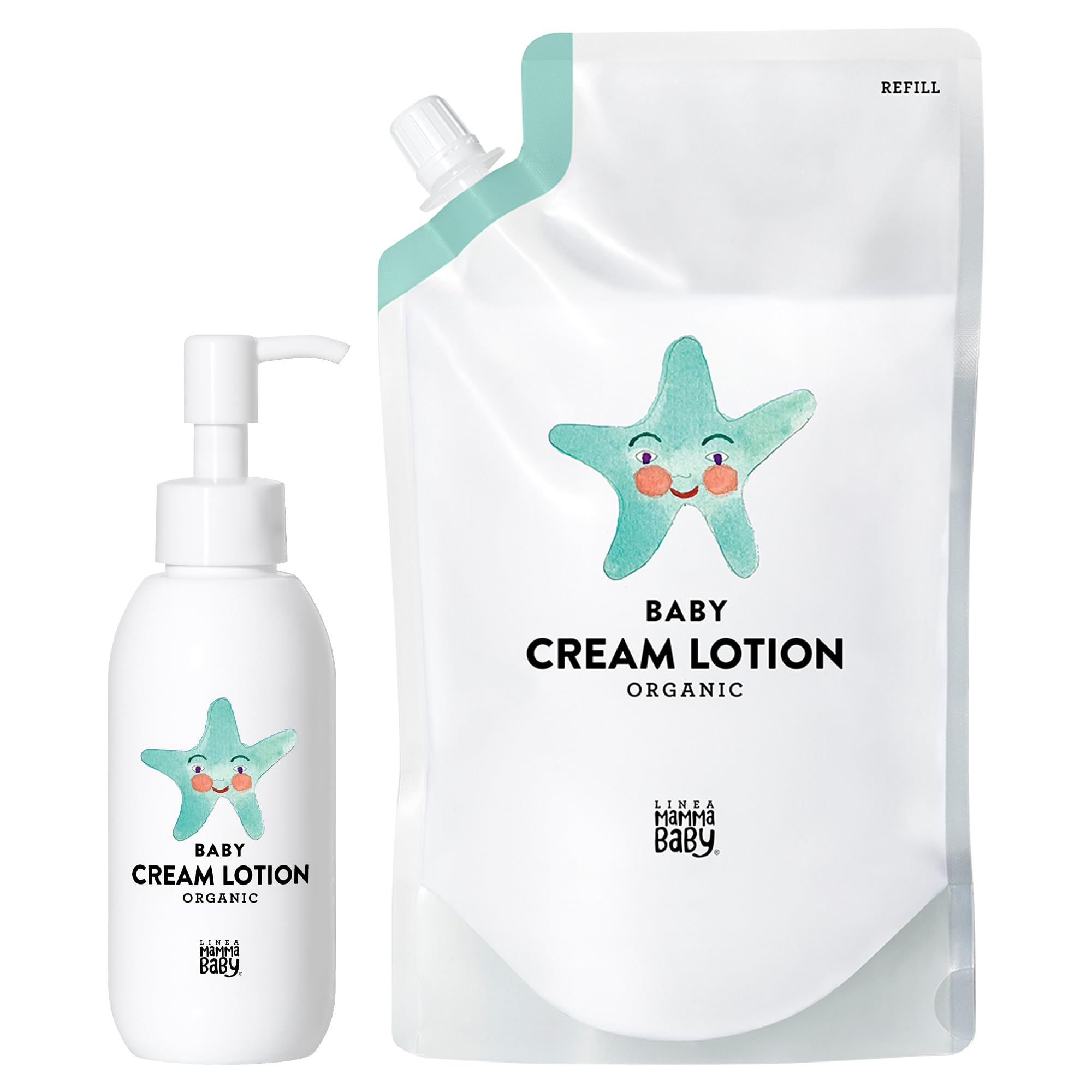 

Mama Baby Детский крем Основной блок и набор для пополнения Уход за суперчувствительной кожей 10 x Лосьон, Кожа Кожа/Новорожденные, Без добавок, 100% Натуральный (150 мл 380 мл)