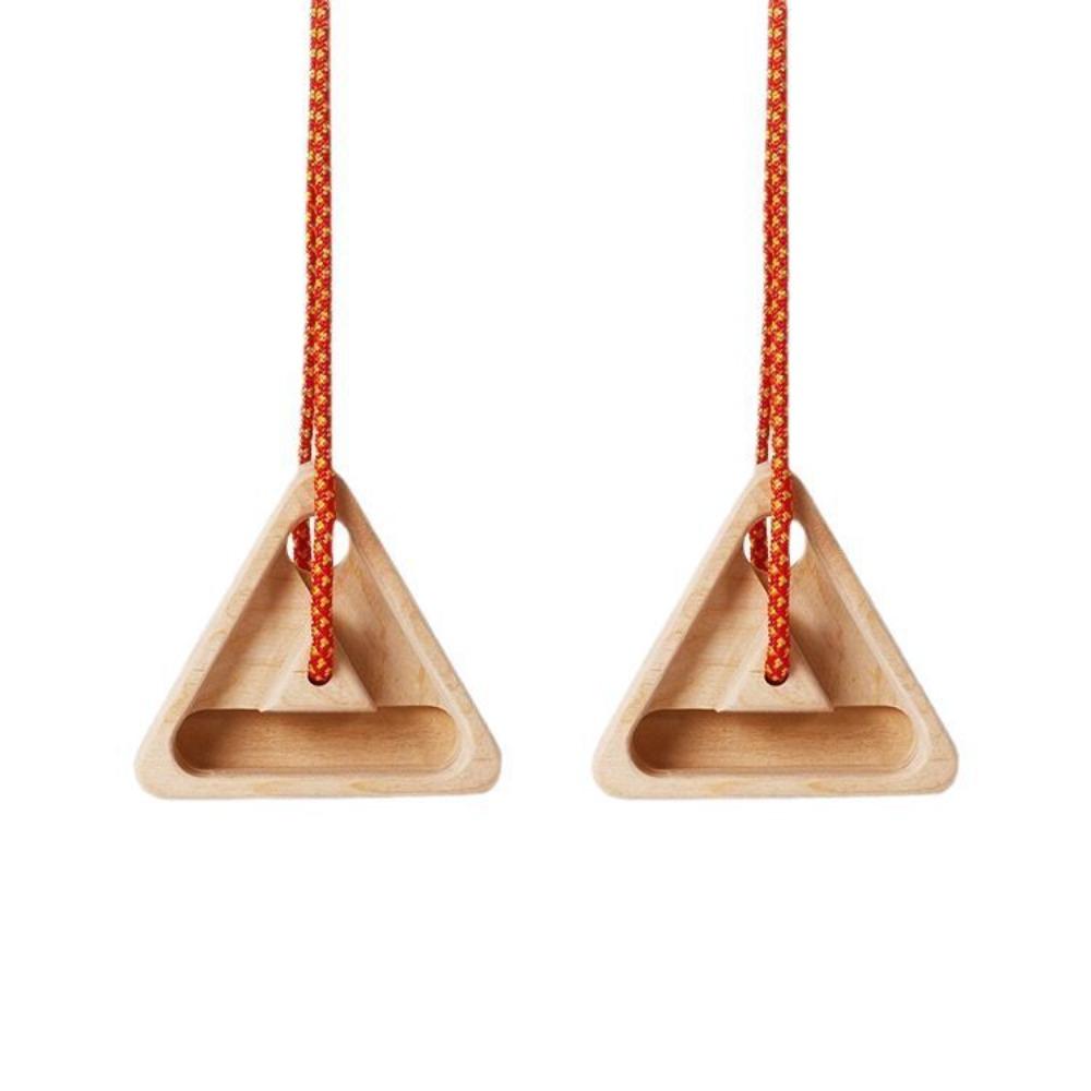 Triangle Rock Climb Board Wooden Finger Strengthen Board Climbing Fingerboard Outdoor Sports 1pair