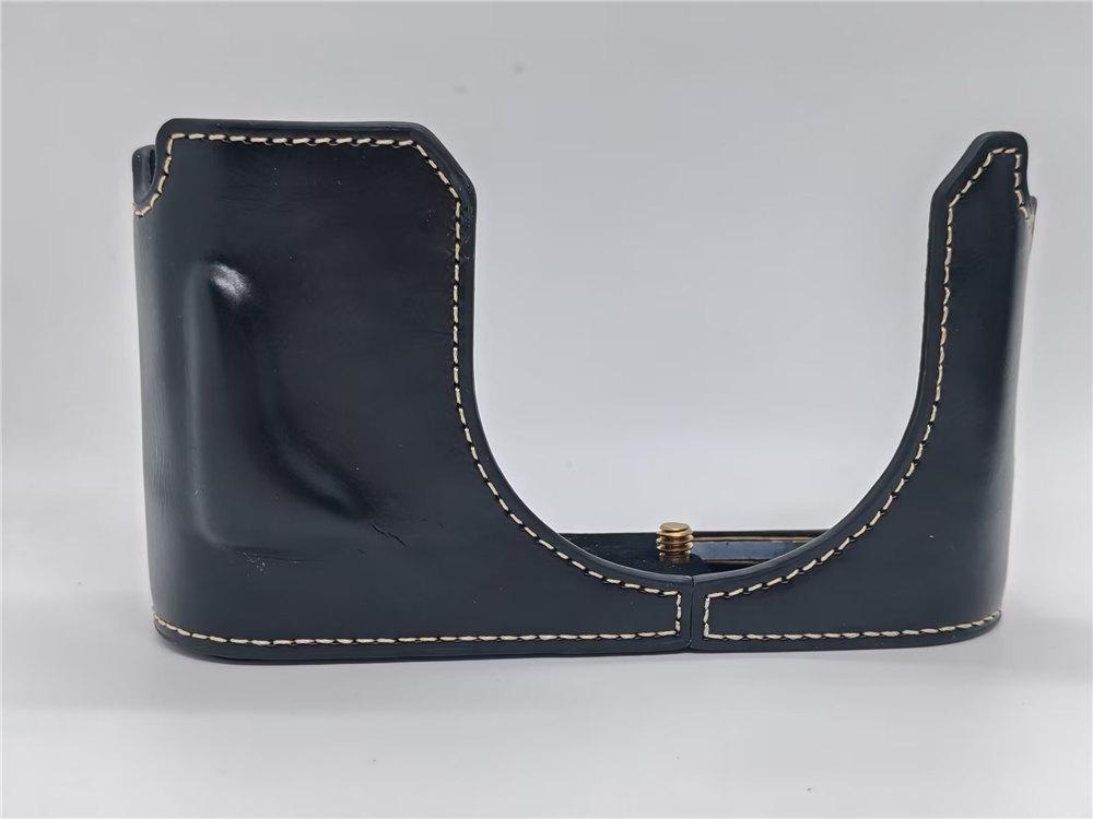 PU Leather Camera Half Body Case for Leica Q3 Battery Opening Bottom Cover