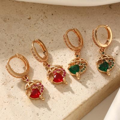 1 Pair Fashion Geometric Shapes Dangle Earrings for Women Cubic Zirconia Jewelry Daily Wedding Party Accessories