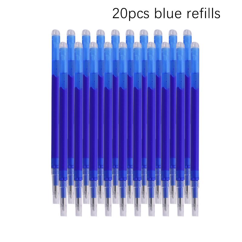 20Pcs/Set Magic Erasable Gel Pen Refills Colorful 8 Colors Erasable Gel Pen Refills School Office Writing Supplies Stationery