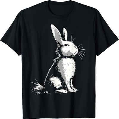 Rabbit Animal Zoo Artwork Rabbit T-Shirt(1)