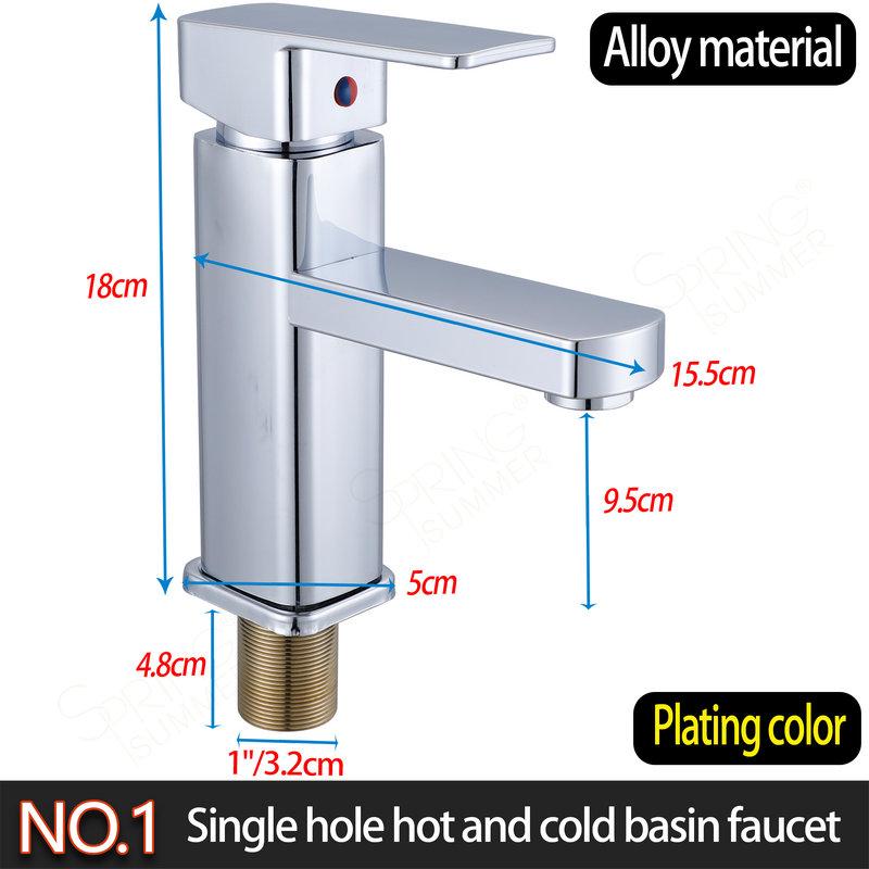 Zinc Modern Single Hole Single Handle  Water Basin Sink Mixer Tap 12 Bathroom Wash Basin Faucet (as the picture,Chrome)