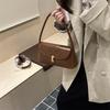 Shoulder Bag Female Internet Celebrity Messenger Bag Baguette Underarm Bag Simple Lock Shoulder Bag