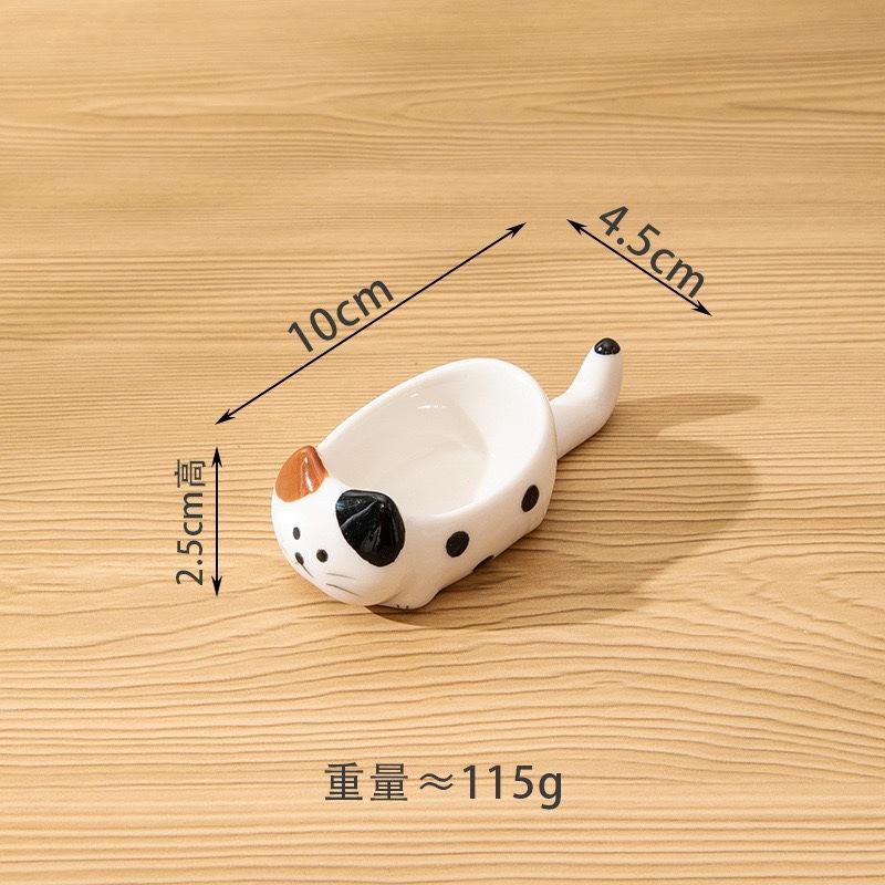 Ceramic Cat Dishes Dipping Plate Kitty Shaped Mini Sauce Dish Side Small Bowl Home Diningware Kitchen Table Decorative Cat Bowl
