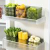 Refrigerator Side Door Organizer, Portable Transparent Food Storage Box for Fruit, Vegetable, Kitchen Organizers Accessories