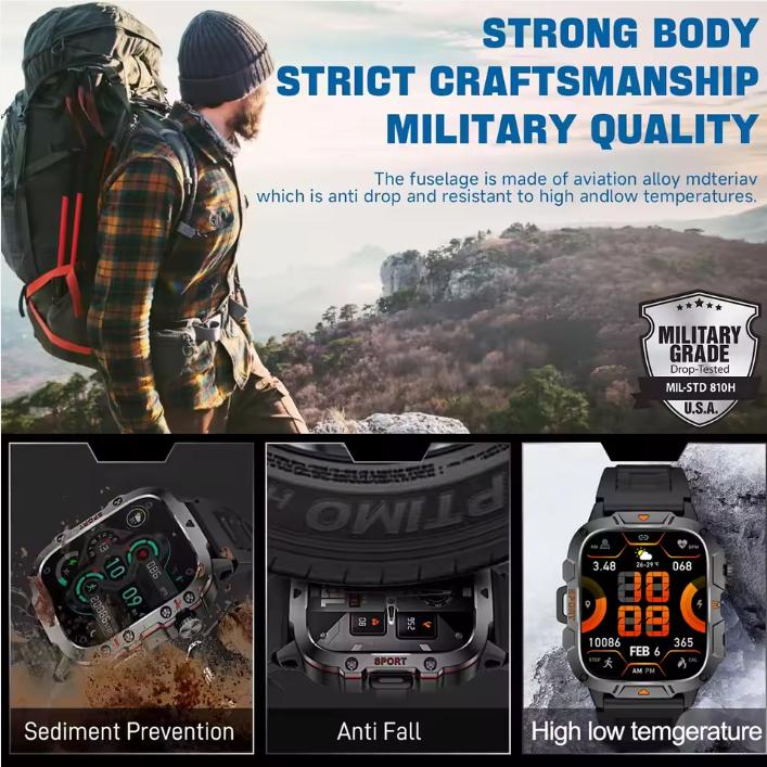 New For Xiaomi Rugged Military GPS SmartWatch Men AMOLED HD Screen Heart Rate Bluetooth Call Waterproof Outdoor Smart Watch 2025
