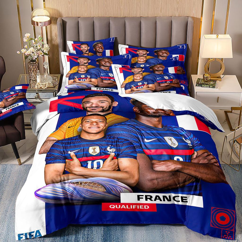 Home Textile Quilt Set Four-Piece World Cup Football 3D Printing Three-Piece Bedding