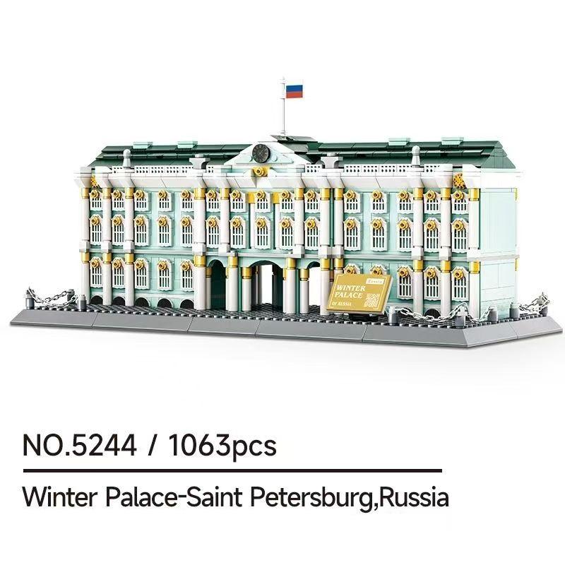 1063PCS Winter Palace Saint Petersburg Russia Building Blocks MOC Model Bricks Toy Gift For Adult Kids Small Particle