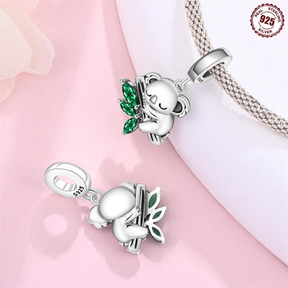 Copper Cute Lamb Cow Bear Mouse Fox Koala Charms Beads Pendant For Original Bracelet Woman Girl Jewelry