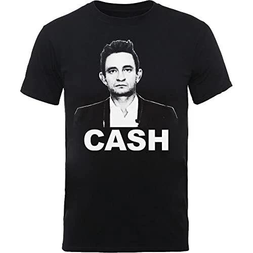 Rockoff Trade Men s Johnny Cash Straight Stare T-Shirt, Black, Medium S