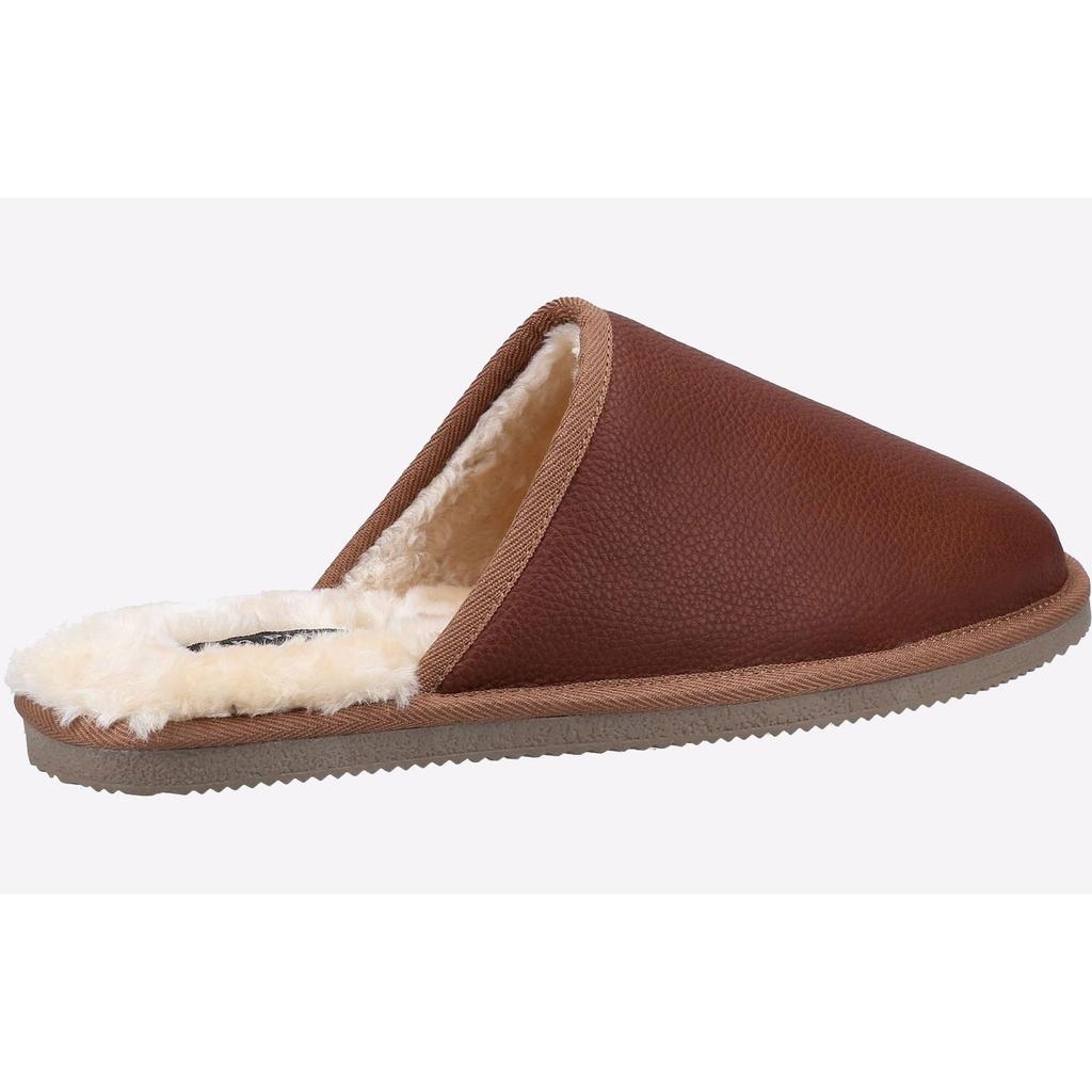 Hush Puppies Mens Coady Leather Slippers