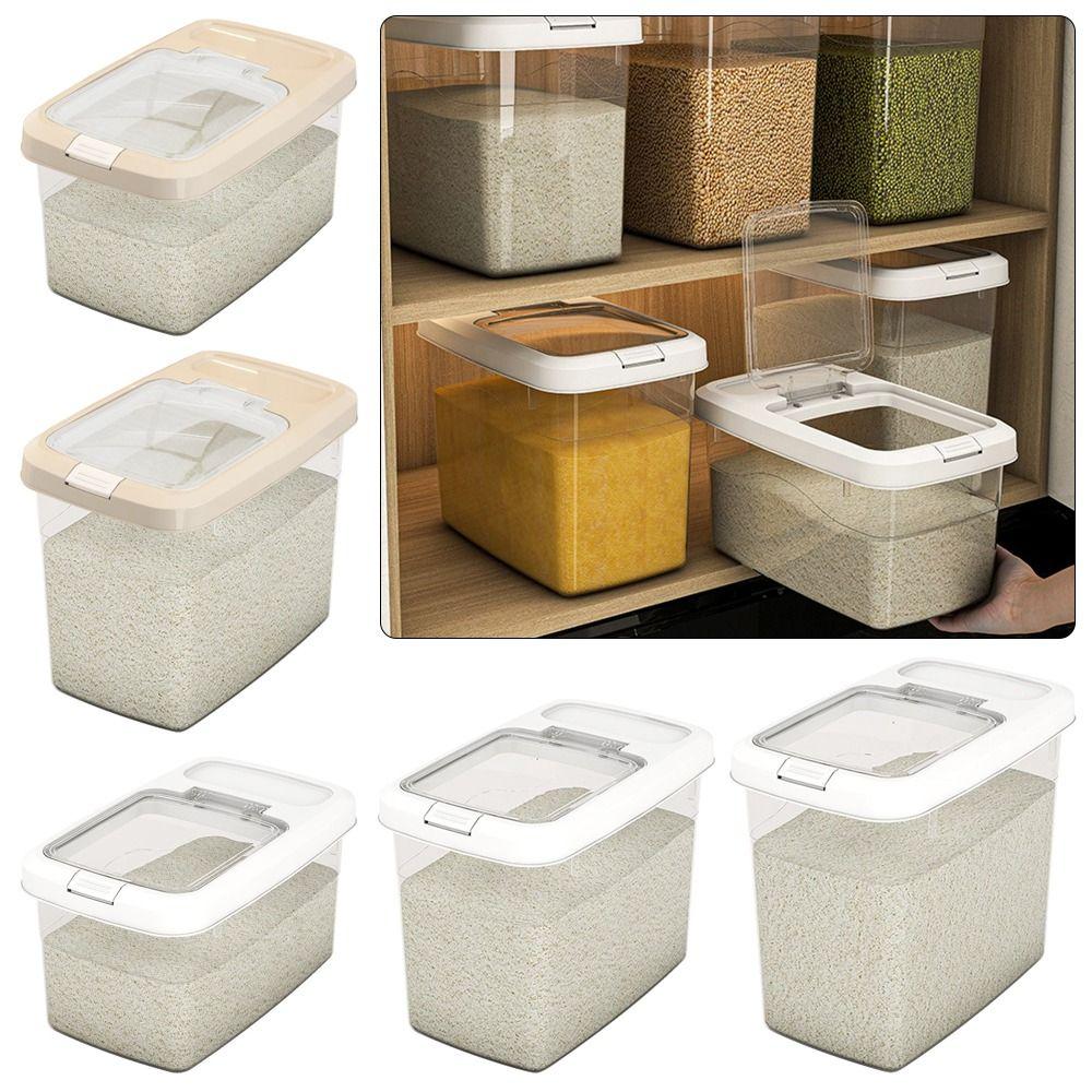 Large Capacity Rice Grain Storage Box Moisture-proof Cereal Container Fresh-keeping Sealed Cans