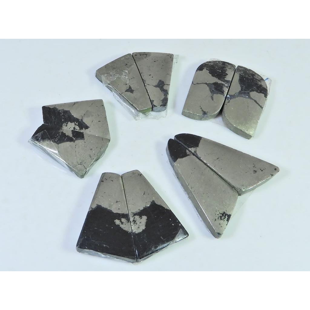Natural Apache Gold Pyrite Matched Pair Fancy Loose Gemstone 5 Pair Lot C-1330