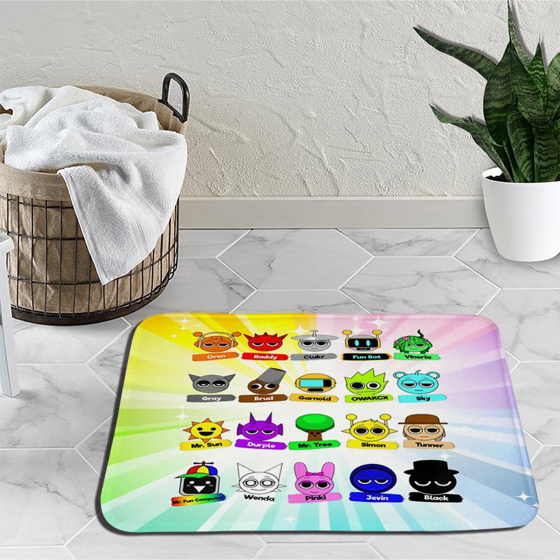 

Коврик для пола с рисунком Sprunki Incredibox Ins Style Velvet Anti-fouling Home Parch Absorbing Anti-slip Kitchen Floor Mat 16
