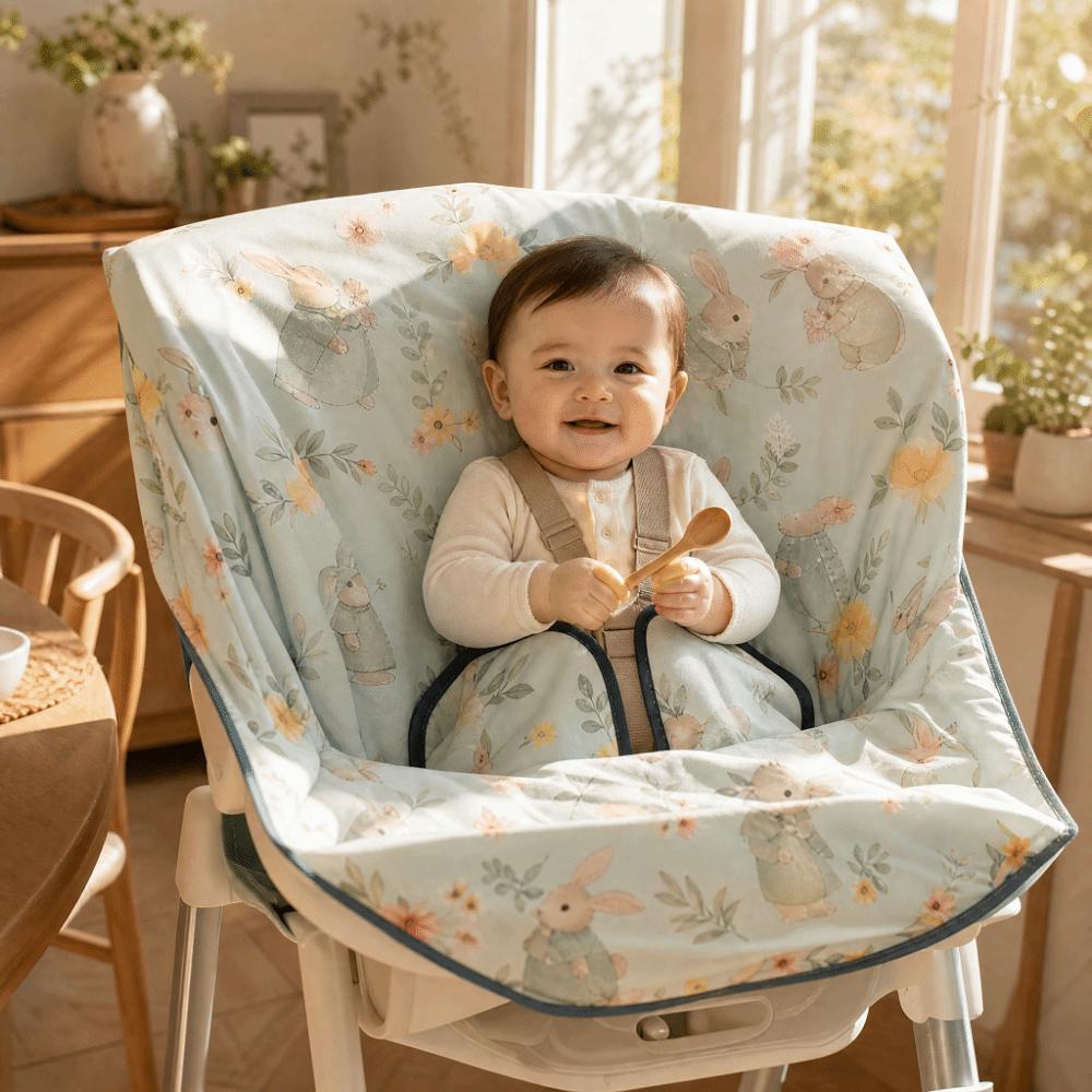 Polyester Baby Shopping Cart Seat Cover Cartoon Printed Seat Cover  Supermarket Carts