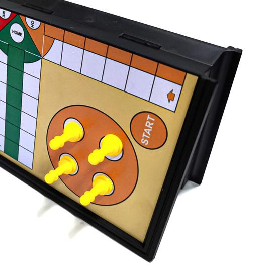 25cm Ludo Board Game Magnetic 5 In 1 Plastic with Folding Chessboard Ludo Chess for Kids Children