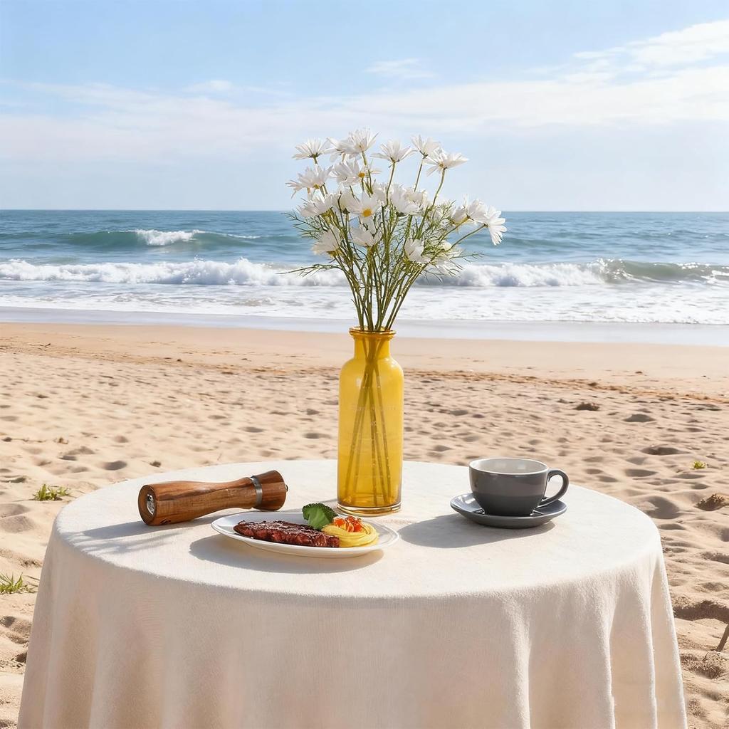 Artificial Daisy Flowers, 6 Bundles 21” White Artificial Daisy Flowers with Stems and Leaves Faux Greenery Shrubs Plants Arrangements for Home