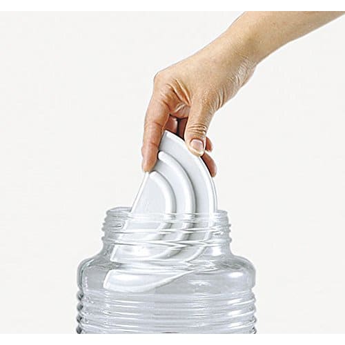 Shinki Gosei Tombo Pickle Press Lid and Pickling Stone Set for Bottles and Jar, Gray, Made in Japan