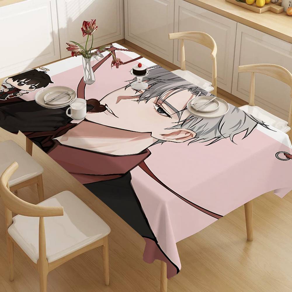 Passion Bl Anime Pattern Tablecloths Summer Washable Picnic Party Rectangle Table Cover Home Dining Decor