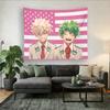 My Hero AAcademia MMidoriya  BBakugo Anime Tapestry  Wall Hanging with Free Installation Kit for Bedroom Living Room Office