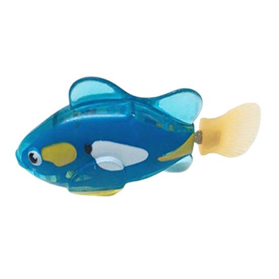 Electric Swimming Fish Toy with Realistic Motion & Sound Waterproof LED Light Fish Interactive Pool Toy for Pet Cat Play