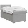 Box Spring Bed with Mattress Light Gray 80 x 200 cm Fabric