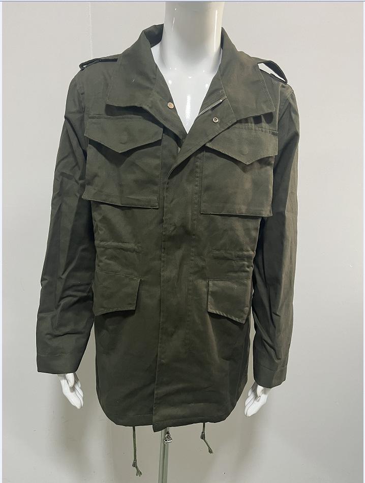 2025 Cross-Season Men's Retro Workwear Jacket: Loose Fit, Multi-Pocket Casual Outerwear