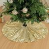 Gold Sequin Christmas Tree Skirt Sparkling Holiday Decoration